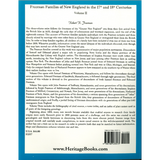 Freeman Families of New England in the 17th and 18th Centuries, Volume 2 back cover