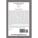 Tennessee Tidbits, 1778-1914, Volume IV back cover