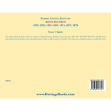 Fleming County, Kentucky Birth Records, 1852-1853, 1855-1859, 1874-1875, 1878