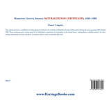 Hamilton County, Indiana Naturalization Certificates, 1855-1905