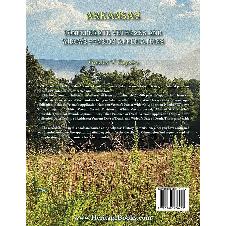 Arkansas Confederate Veterans' and Widows' Pension Applications