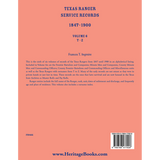 Texas Ranger Service Records, 1847-1900, Volume 6, T-Z back cover