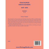 Texas Ranger Service Records, 1847-1900, Volume 6, T-Z back cover