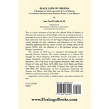 Black Laws of Virginia back cover