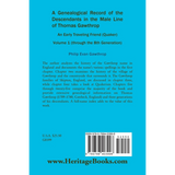 A Genealogical Record of the Descendants in the Male Line of Thomas Gawthrop back cover