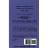 Death and Marriage Notices, Tompkins County, New York, 1870-1890 back cover