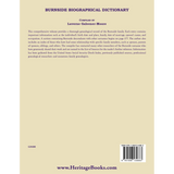 Burnside Biographical Dictionary back cover