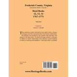 Frederick County, Virginia Deed Book Series, Volume 4, Deed Books 12, 13, 14 1767-1771 back cover