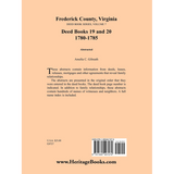 Frederick County, Virginia Deed Book Series, Volume 7, Deed Books 19 and 20 1780-1785 back cover