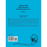 Alabama 1860 Agricultural and Manufacturing Census, Volume 1 back cover