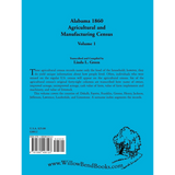 Alabama 1860 Agricultural and Manufacturing Census, Volume 1 back cover