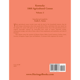Kentucky 1860 Agricultural Census, Volume 3 back cover