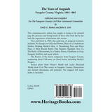 The Years of Anguish: Fauquier County, Virginia, 1861-1865 back cover