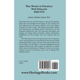 The Negro in Colonial New England 1620-1776 back cover