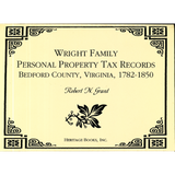 Wright Family Personal Property Tax Lists, Bedford County, Virginia: 1782-1850