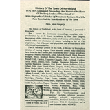 History of the Town of Northfield, Vermont back cover
