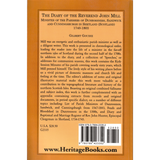 The Diary of the Reverend John Mill back cover