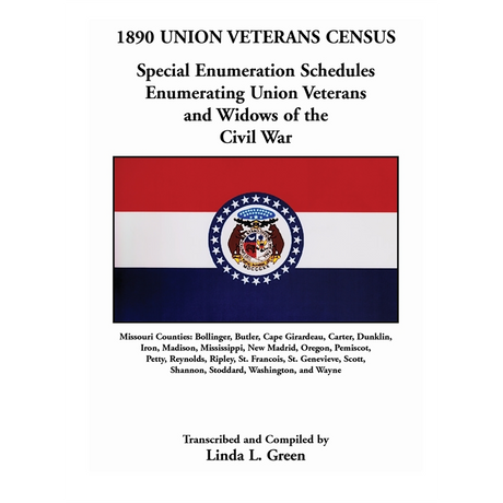 1890 Union Veterans Census, Missouri Counties