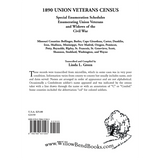 1890 Union Veterans Census, Missouri Counties back cover