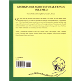 Georgia 1860 Agricultural Census: Volume 2 back cover