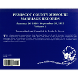 Pemiscot County, Missouri Marriage Records, Volume 1, January 26, 1898 to September 20, 1912 back cover