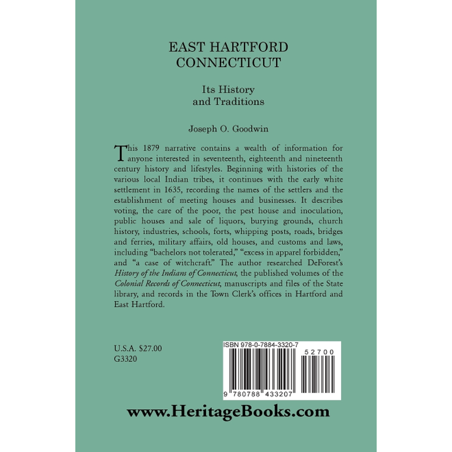 East Hartford: Its History and Traditions back cover