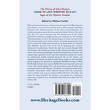 The Diaries of John Hunton: Made to Last, Written to Last, Sagas of the Western Frontier back cover