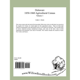 Delaware 1850-1860 Agricultural Census, Volume 1 back cover