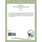 Delaware 1850-1860 Agricultural Census, Volume 1 back cover