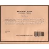 Wright Family Records, Lynchburg, Virginia back cover