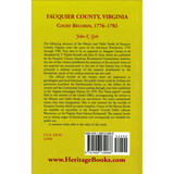Fauquier County, Virginia Court Records, 1776-1782 back cover