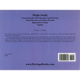 Wright Family Records, Appomattox County, Virginia Census Records, Deed Records, Land Tax Lists, Death Records, Probate Records