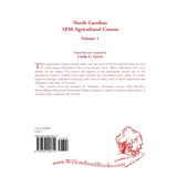 North Carolina 1850 Agricultural Census, Volume 1 back cover