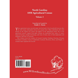 North Carolina 1850 Agricultural Census, Volume 2 back cover
