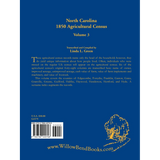 North Carolina 1850 Agricultural Census, Volume 3 back cover