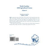 North Carolina 1850 Agricultural Census, Volume 6 back cover