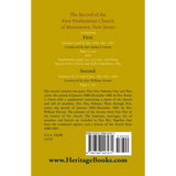 The Record, First Presbyterian Church of Morristown, New Jersey Volumes I-V back cover
