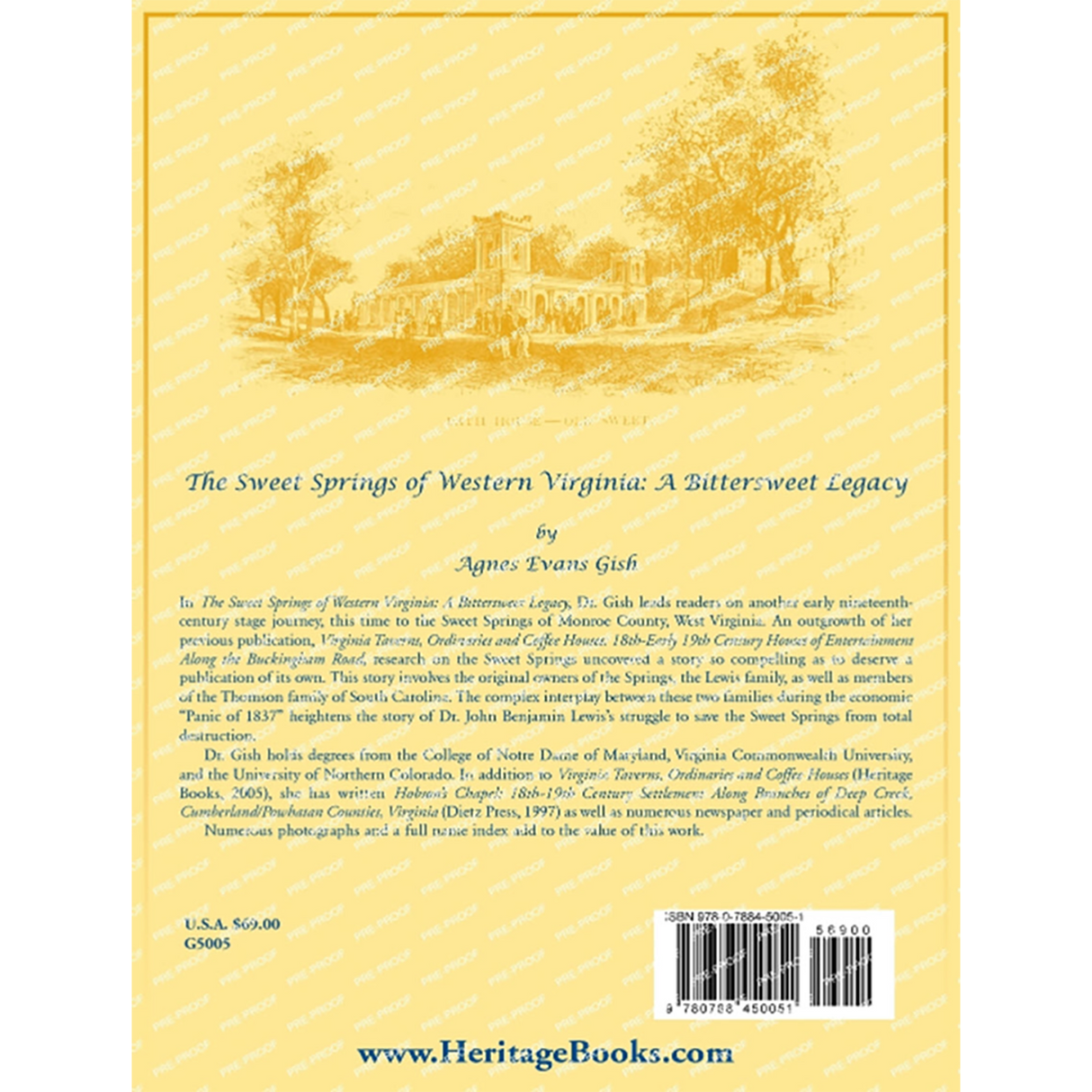 The Sweet Springs of Western Virginia: a Bittersweet Legacy back cover