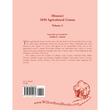 Missouri 1850 Agricultural Census, Volume 2 back cover