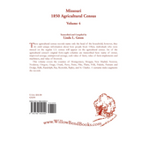 Missouri 1850 Agricultural Census, Volume 4 back cover