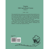 Virginia 1860 Agricultural Census, Volume 3 back cover