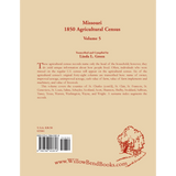 Missouri 1850 Agricultural Census, Volume 5 back cover