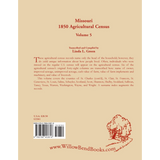 Missouri 1850 Agricultural Census, Volume 5 back cover
