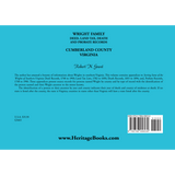 Wright Family Deed, Land Tax, Death and Probate Records, Cumberland County, Virginia back cover
