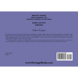 Wright Family Birth, Marriage and Personal Property Tax Records, Essex County, Virginia back cover