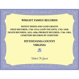 Wright Family Records, Pittsylvania County, Virginia