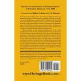 Records of the Evangelical Reformed Church in Frederick, Maryland, 1746-1800 back cover