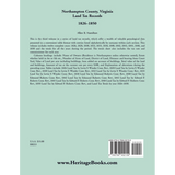 Northampton County, Virginia Land Tax Records 1826-1850 back cover