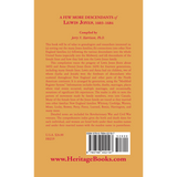 A Few More Descendants of Lewis Jones, 1603-1684 back cover
