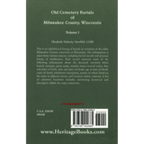Old Cemetery Burials of Milwaukee County, Wisconsin: Volume 1 back cover